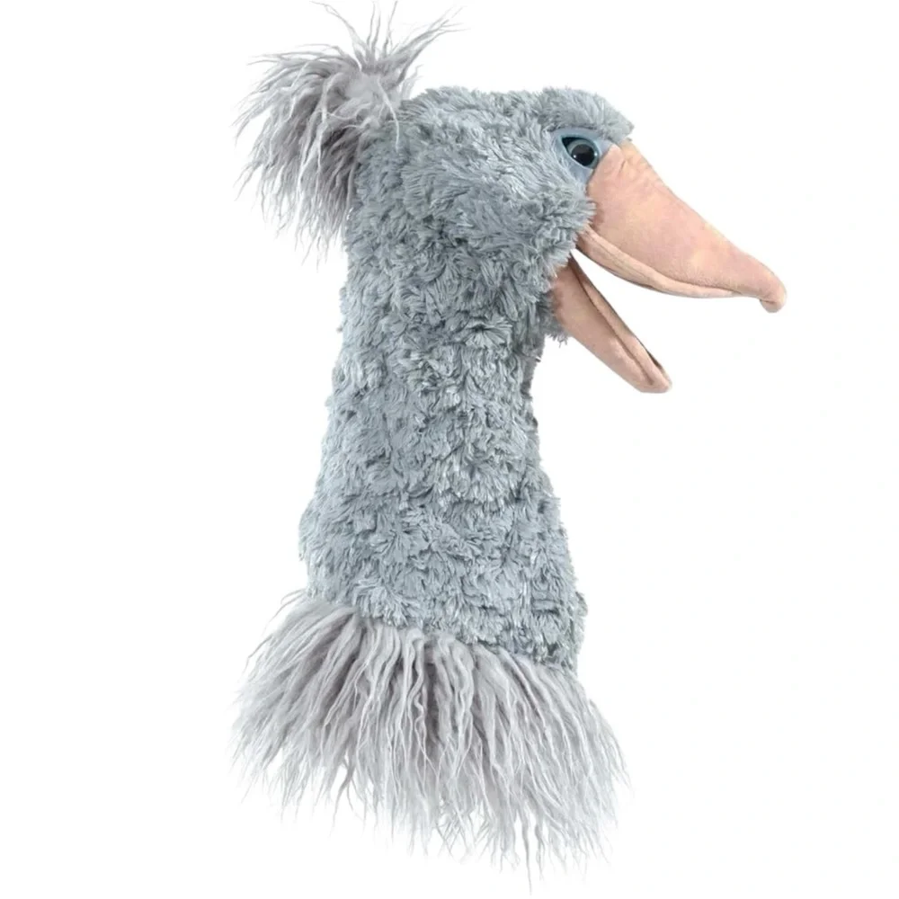 NWT FOLKMANIS Fluffy Gray Shoebill Puppet Toy